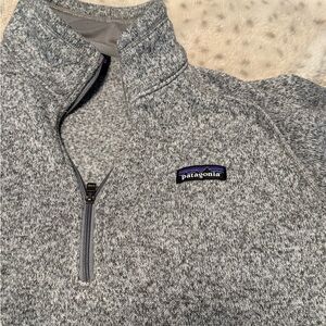 Patagonia WomensHeather Gray Half-Zip Sweater